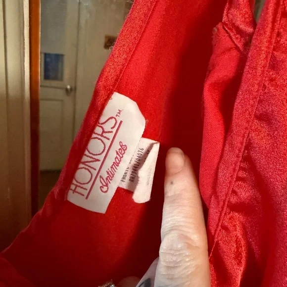 Vintage Honors Intimates red slip dress - Picture 2 of 4